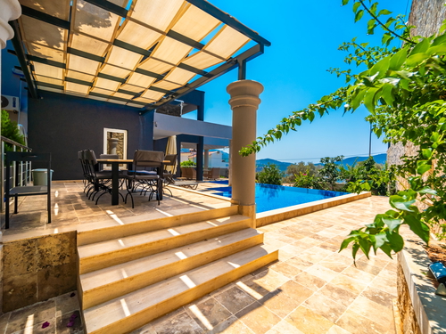  gece  -  Kasım
  | Kalkan Kalamar Mevkii'nde Lüks Villa: Deniz Manzaralı, Jakuzili, Geniş Havuzlu, 8 Kişilik