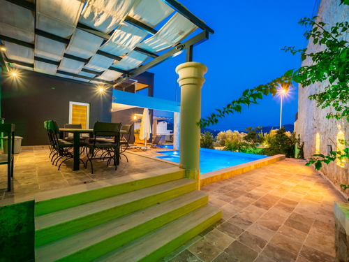  gece  -  Kasım
  | Kalkan Kalamar Mevkii'nde Lüks Villa: Deniz Manzaralı, Jakuzili, Geniş Havuzlu, 8 Kişilik