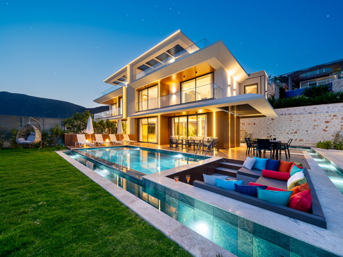 gece - Kasım
| Kalkan Kalamar'da Deniz Manzaralı Şık ve Konforlu Villa Tatili