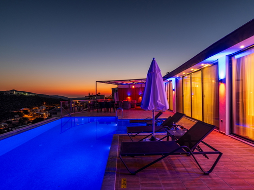 gece - Kasım
| Antalya Kalkan Bölgesinde 5 Kişilik Kapasiteli Özel Havuzlu ve Jakuzili Villa