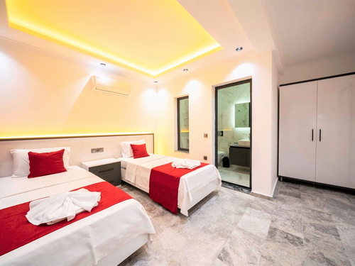  gece  -  Kasım
  | Kalkan Akbel'de Lüks 10 Kişilik Villa: Hamam, Sauna ve Sinema Odası