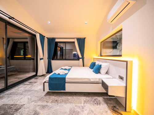  gece  -  Kasım
  | Kalkan Akbel'de Lüks 10 Kişilik Villa: Hamam, Sauna ve Sinema Odası