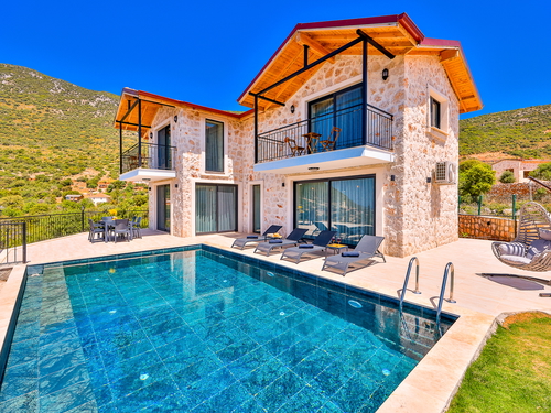  gece  -  Kasım
  | Kaş Mumuda’da Deniz Manzaralı 4 Kişilik Kiralık Villa