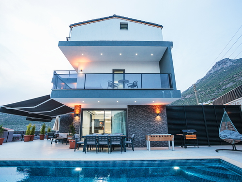  gece  -  Kasım
  | Kalkan Kızıltaş’ta Deniz Manzaralı, Muhafazakar 8 Kişilik Lüks Villa
