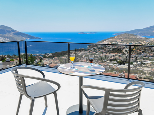 gece  -  Kasım
  | Kalkan Kızıltaş’ta Deniz Manzaralı, Muhafazakar 8 Kişilik Lüks Villa