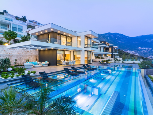  gece  -  Kasım
  | Kalkan Merkezde Ultra Lüks Villa: Deniz Manzaralı Havuz, 8 Kişilik