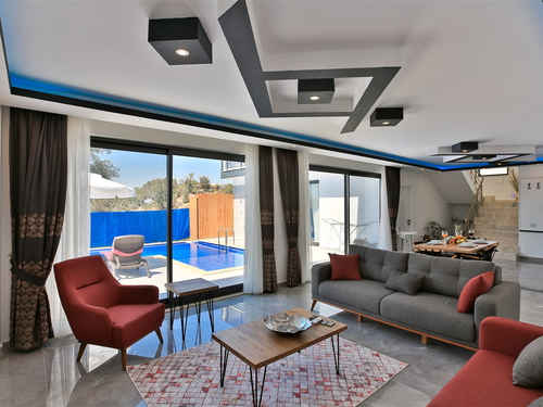  gece  -  Kasım
  | Kalkan Yeşilköy, Gemicik Mevkiinde, Muhafazakar ve Jakuzili Bahçeli Villa